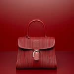 Delvaux Rouge de Pourpre Toile de Cuir Brillant MM Bag