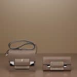 Delvaux Tourterelle Crispy Calf/Galuchat Madame Mini and Madame Portefeuille Long Bags