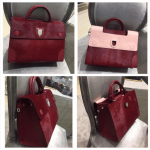 Dior Burgundy Calf Hair Diorever Bag