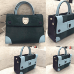 Dior Dark Green Calf Hair Mini Diorever Bag