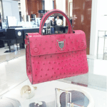Dior Pink Ostrich Mini Diorever Bag