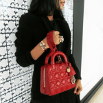 Dior Red Lambskin Lily Bag 2