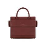 Givenchy Teck Brown Grained Leather Mini Horizon Bag
