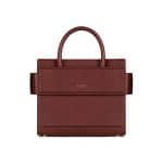 Givenchy Teck Brown Grained Leather Mini Horizon Bag