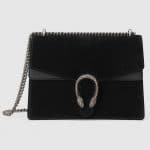 Gucci Black Suede Medium Dionysus Shoulder Bag