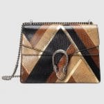 Gucci Brown/Black/Beige Ayers Medium Dionysus Shoulder Bag