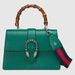 Gucci Green Dionysus Medium Bamboo Top Handle Bag