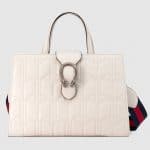 Gucci White Matelasse Dionysus Large Top Handle Bag