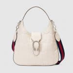 Gucci White Matelasse Dionysus Medium Hobo Bag