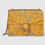 Gucci Yellow Arabesque Medium Dionysus Shoulder Bag