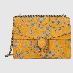 Gucci Yellow Arabesque Medium Dionysus Shoulder Bag