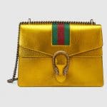 Gucci Yellow Metallic Medium Dionysus Shoulder Bag