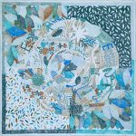 Hermes Chacun fait son nid Silk Twill Scarf 90