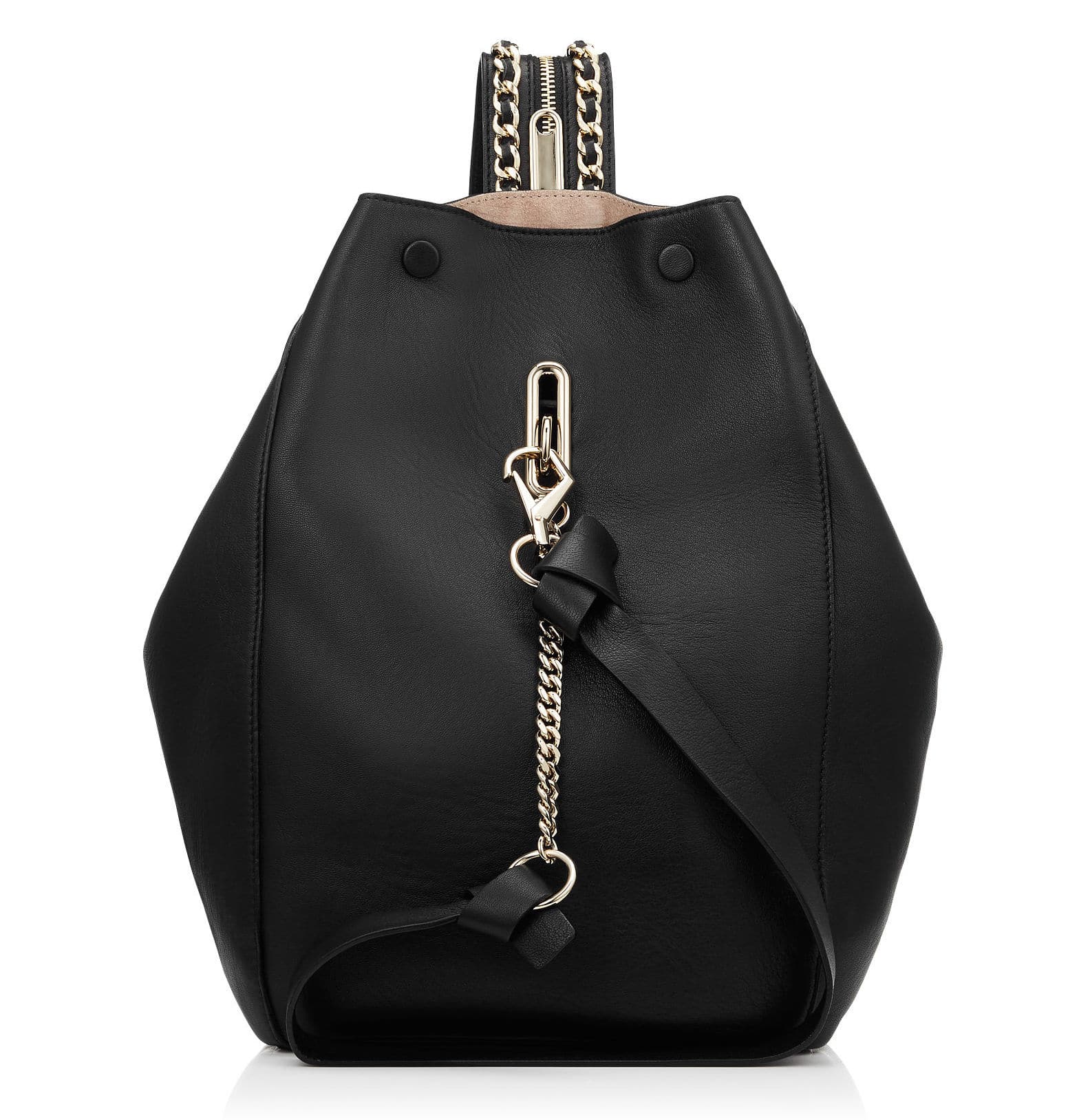 Jimmy Choo Echo/M Black Nappa Leather Backpack