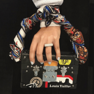Louis Vuitton Black Epi World Tour Stickers Petite Malle Bag