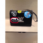 Louis Vuitton Black Epi World Tour Stickers Twist Bag 2
