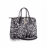 Louis Vuitton Black/Gray Wild Animal Print City Steamer MM Bag