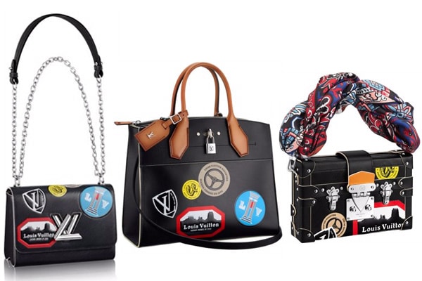 At Auction: Louis Vuitton, LOUIS VUITTON Handtasche CITY STEAMER MM WORLD  TOUR STICKERS.