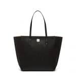 MCM Black Sophie Top Zip Leather Shopper Bag