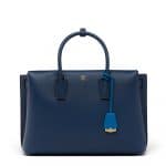 MCM Navy Blue Large Milla Tote Bag