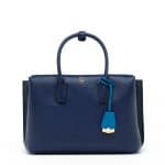 MCM Navy Blue Medium Milla Tote Bag