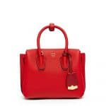 MCM Ruby Red Mini Milla Tote Bag