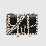 Proenza Schouler Black/Ecru Whipstitch Hava Chain Bag