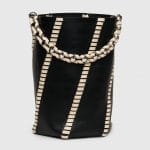 Proenza Schouler Black/Ecru Whipstitch Large Hex Bucket Bag