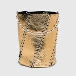 Proenza Schouler Gold Metallic with Grommet Medium Hex Bucket Bag