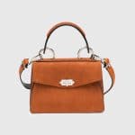 Proenza Schouler Mahogany Suede Small Hava Top Handle Bag