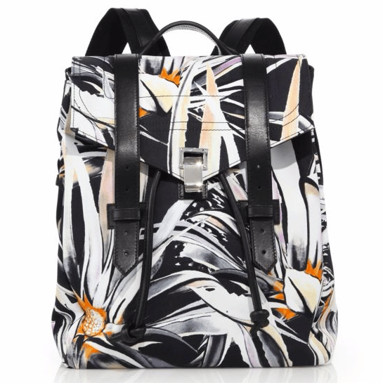 Proenza Schouler PS1 Floral Leather-Trim Nylon Backpack