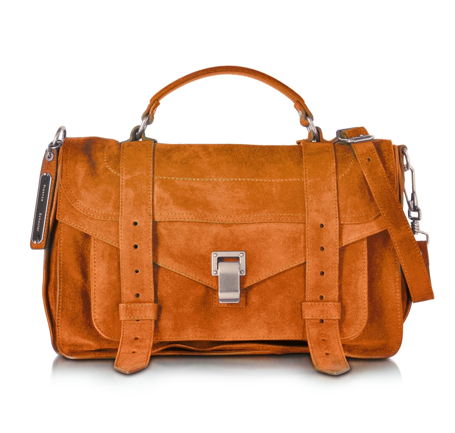 Proenza Schouler PS1 Medium Mahogany Suede Satchel Bag