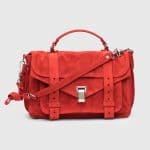 Proenza Schouler True Red Suede PS1 Medium Bag