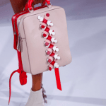 Anya Hindmarch Beige/Red Top Handle Bag - Spring 2017