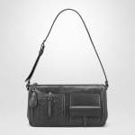 Bottega Veneta Ardoise Calf Leather with Intrecciato Shoulder Bag