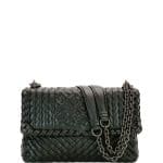 Bottega Veneta Black Intrecciato Small Olimpia Bag