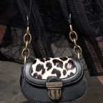Bottega Veneta Black/Animal Print Flap Bag - Spring 2017