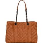 Bottega Veneta Camel Intrecciato Medium Double-Chain Tote Bag