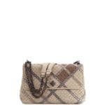 Bottega Veneta Mist Intrecciato Snakeskin and Leather Small Olimpia Bag