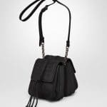 Bottega Veneta Nero Nappa Intrecciato Double Micro Shoulder Bag