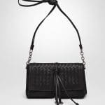 Bottega Veneta Nero Nappa Intrecciato Shoulder Bag