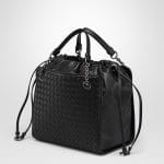 Bottega Veneta Nero Nappa with Intrecciato Small Tote Bag