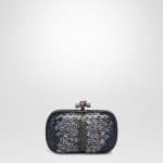 Bottega Veneta Prusse Pacific Intrecciato Ayers Club Leather Knot Clutch Bag