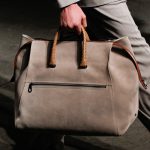 Bottega Veneta Taupe Suede Top Handle Bag - Spring 2017