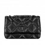 Chanel Black Chesterfield Large Flap Bag