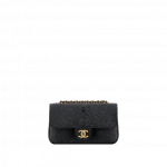 Chanel Navy Blue Galuchat/Lambskin Mini Classic Flap Bag