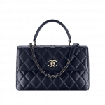 Chanel Navy Blue Trendy CC Large Top Handle Bag