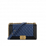 Chanel Navy Blue/Black Boy Chanel Flap Old Medium Bag