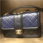 Chanel Navy and Black Elegant CC Flap Bag