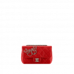 Chanel Red with Strass Extra Mini Classic Flap Bag